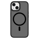 iPhone 15 Lippa Hybrid Plastik Bagside Cover - MagSafe Kompatibel - Mat / Sort