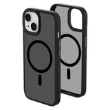 iPhone 15 Lippa Hybrid Plastik Bagside Cover - MagSafe Kompatibel - Mat / Sort