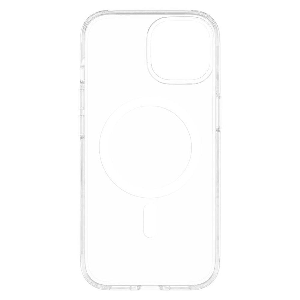 iPhone 15 Lippa Hybrid Plastik Bagside Cover - MagSafe Kompatibel - Gennemsigtig / Hvid