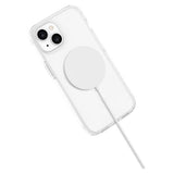 iPhone 15 Lippa Hybrid Plastik Bagside Cover - MagSafe Kompatibel - Gennemsigtig / Hvid