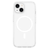 iPhone 15 Lippa Hybrid Plastik Bagside Cover - MagSafe Kompatibel - Gennemsigtig / Hvid