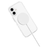 iPhone 16 Lippa Hybrid Plastik Bagside Cover - MagSafe Kompatibel - Gennemsigtig / Hvid