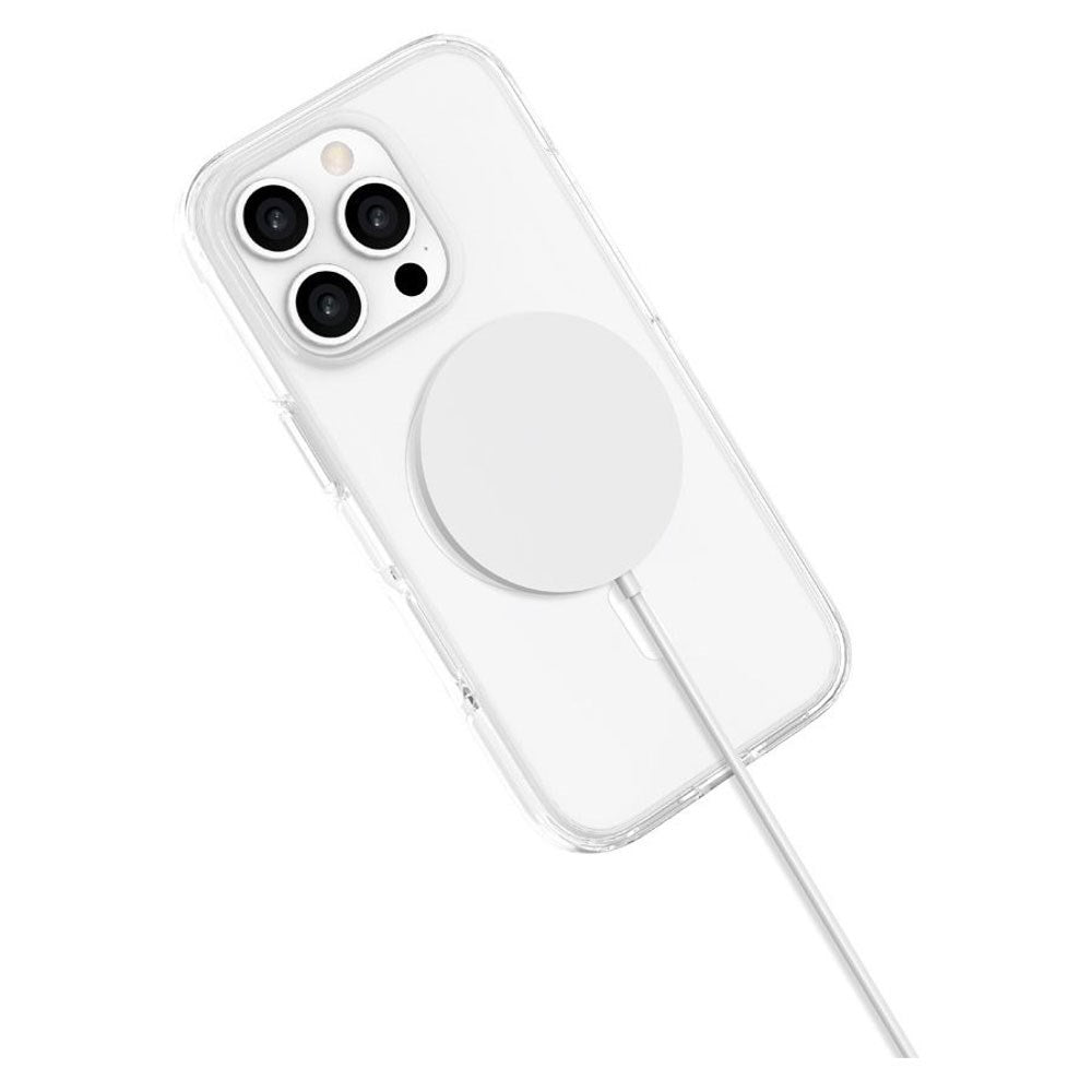 iPhone 16 Pro Lippa Hybrid Plastik Bagside Cover - MagSafe Kompatibel - Gennemsigtig / Hvid
