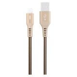 GreyLime 12W Braided USB-A til Lightning Kabel 3 meter - Beige