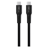 GreyLime 60W Braided USB-C til USB-C Kabel 50 centimeter - Sort