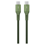 GreyLime 60W Braided USB-C til USB-C Kabel 3 meter - Grøn