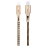 GreyLime 18W Braided USB-C til Lightning Kabel 50 centimeter - Beige