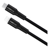 GreyLime 18W Braided USB-C til Lightning Kabel 50 centimeter - Sort