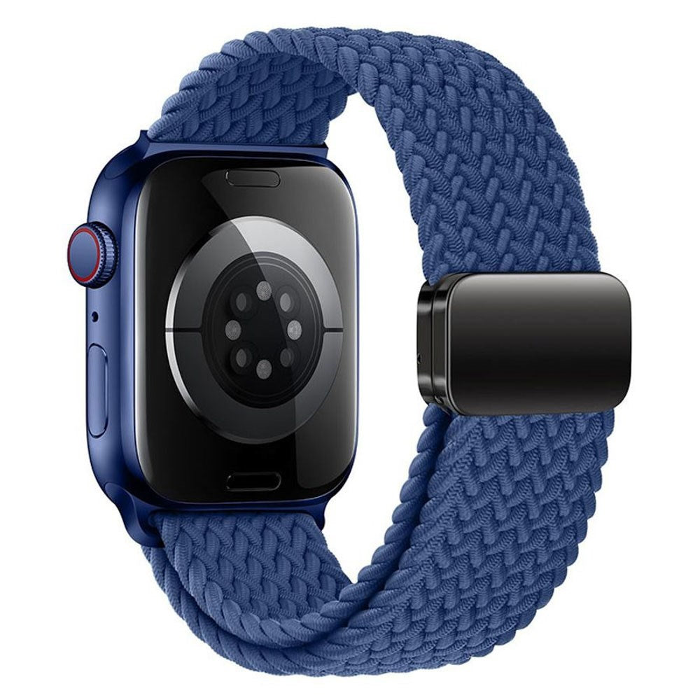 Apple Watch (38/40/SE/41/42mm) Nylon Rem Lippa - Magnetisk Lås - Blå
