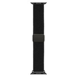 Apple Watch (42/44/SE/45/46/49mm) Nylon Rem Lippa - Magnetisk Lås - Sort