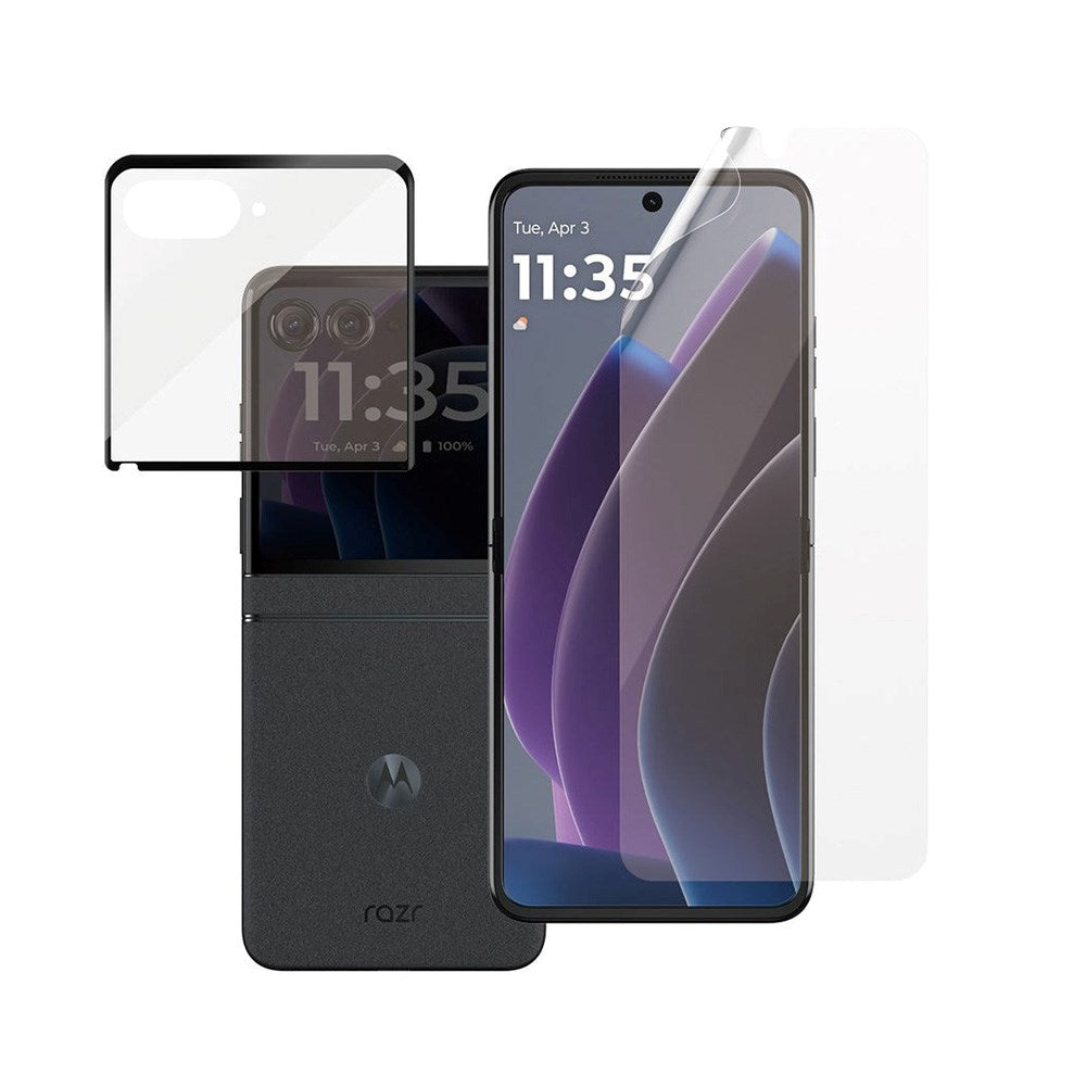 PanzerGlass Motorola Razr 50 Ultra 5G FlipFoldFlex Beskyttelsesglas - Platinum Strength - Gennemsigtig