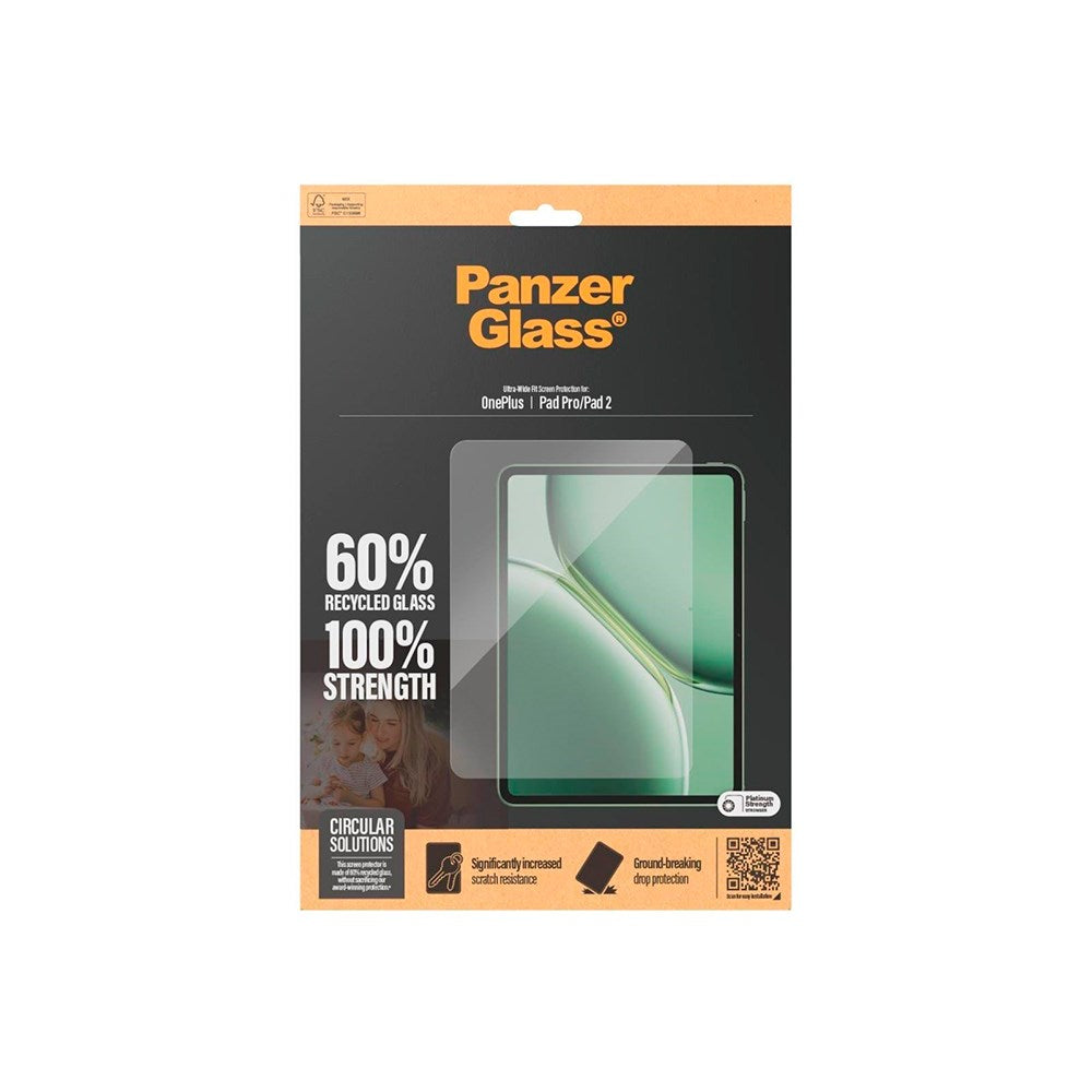 PanzerGlass - OnePlus Pad/Pad 2 Ultra-Wide Fit Skærmbeskyttelsesglas - Gennemsigtig