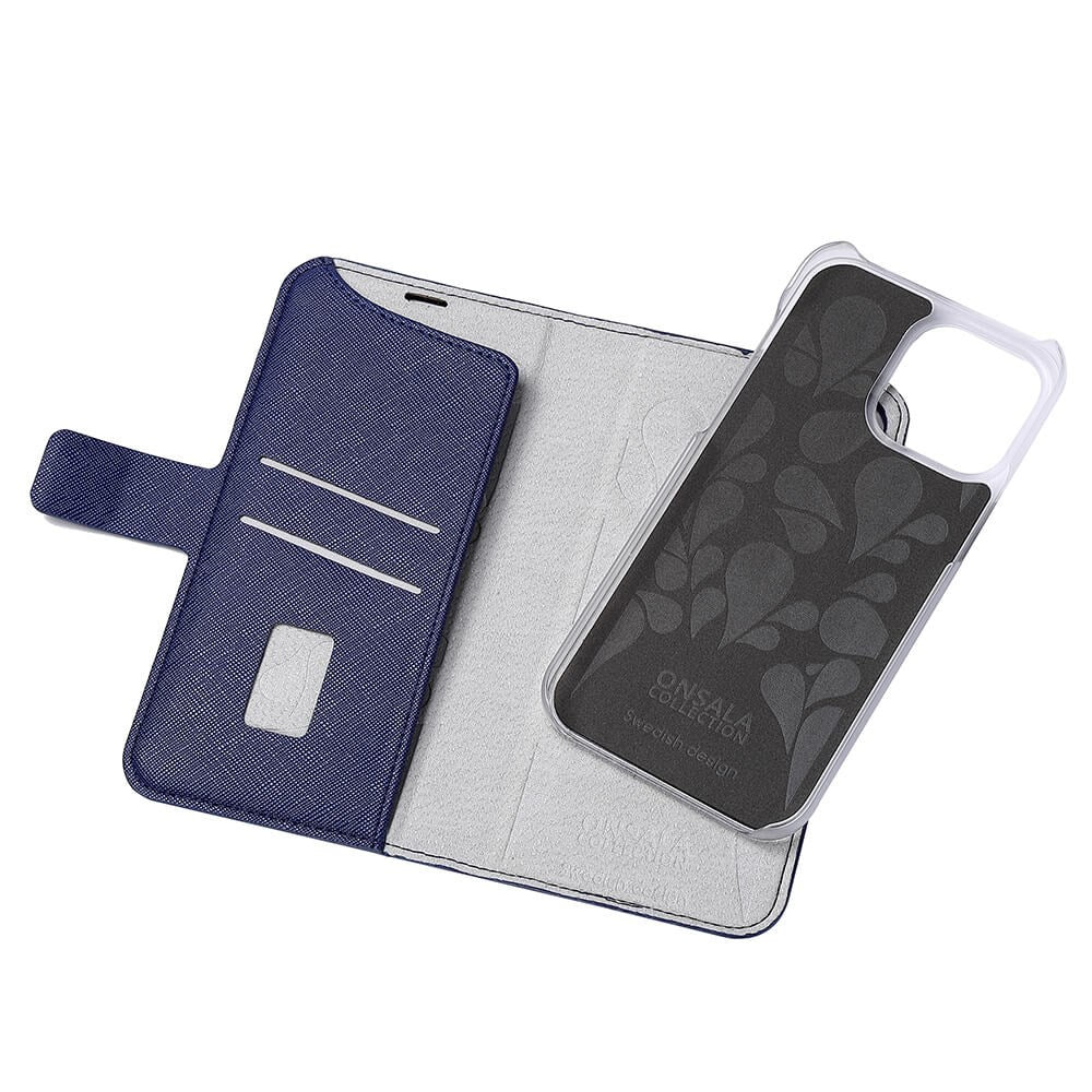 Onsala iPhone 14 Pro Max ONSALA Fashion Collection Wallet Flip Case m. Magnet - Navy Blue