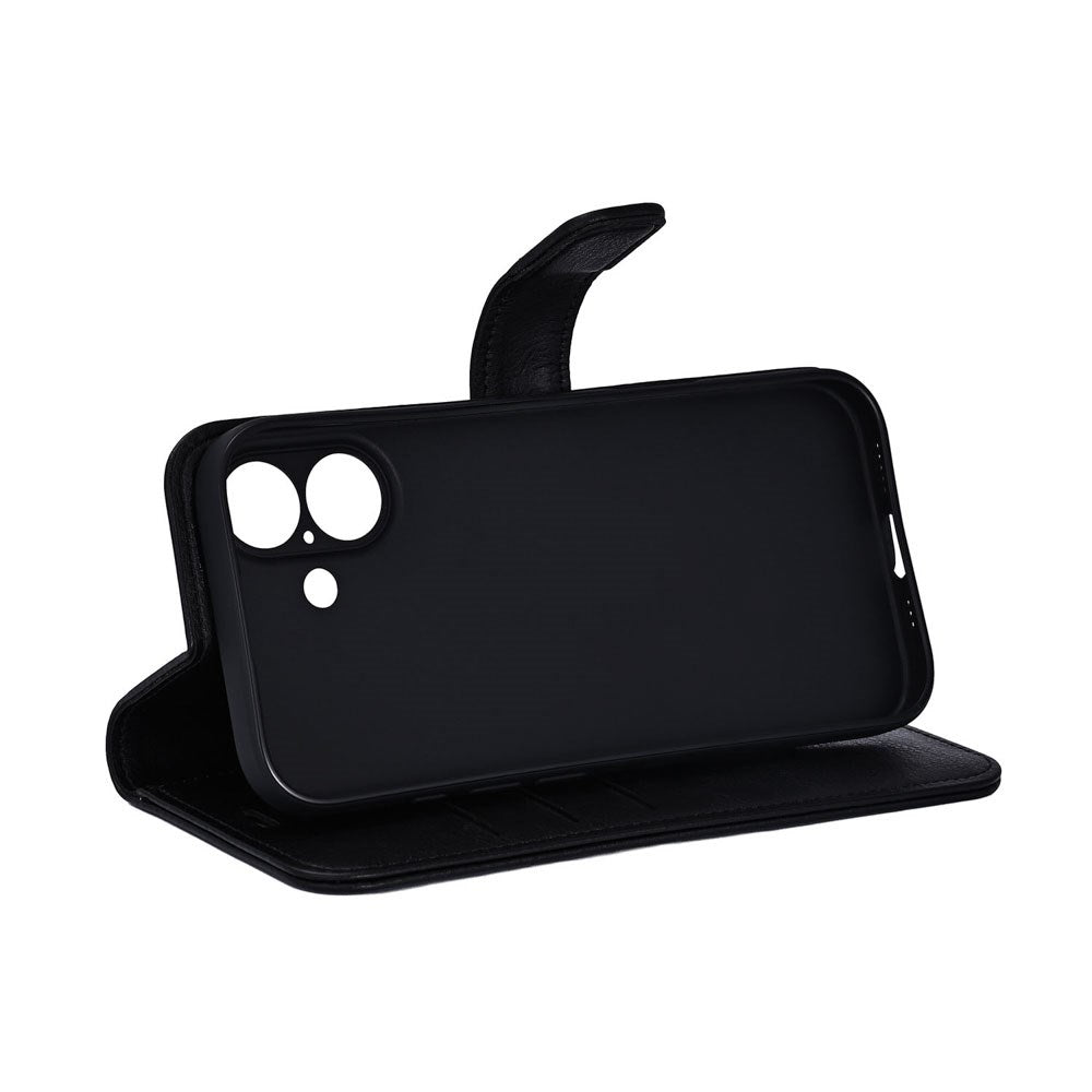iPhone 17 RadiCover Anti Stråling Kunstlæder Flip Cover m. Pung - Sort