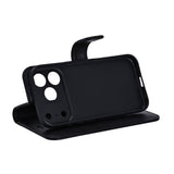 iPhone 17 Pro Max RadiCover Anti Stråling Kunstlæder Flip Cover m. Pung - Sort