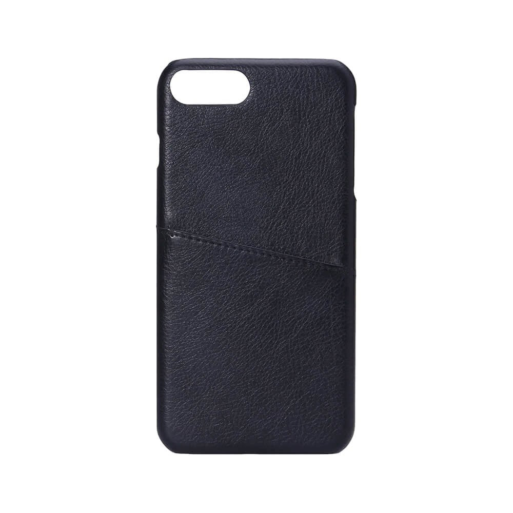 iPhone 8 Plus / 7 Plus / 6 Plus / 6(s) Plus Onsala Kunstlæder Cover m. Lomme til Kort - Sort