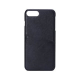 iPhone 8 Plus / 7 Plus / 6 Plus / 6(s) Plus Onsala Kunstlæder Cover m. Lomme til Kort - Sort