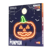 LED Neon Skilt Halloween fra Neolia - Orange og Grønt Lys m. Græskar