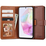 Tech-Protect Samsung Galaxy A35 (5G) Flip Wallet m. Pung - Brun