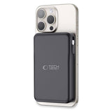 Tech-Protect LifeMag MagSafe PowerBank 10.000mAh m. Integreret USB-C- og Lightning Kabel & USB-A- og USB-C Stik - Sort