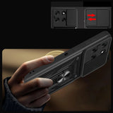 Motorola Moto G86 Tech-Protect Case m. Magnetisk Fingerring - Camslider - Ståfunktion - Sort