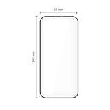 Tech-Protect - iPhone 17 - Quick Set+ Skærmbeskyttelsesglas - 2 stk - Gennemsigtig / Sort Kant