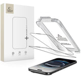 Tech-Protect - iPhone Air - Quick Set+ Skærmbeskyttelsesglas - 2 stk - Gennemsigtig / Sort Kant