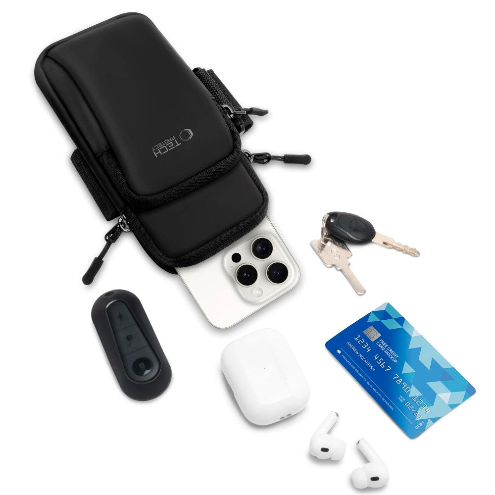 Tech-Protect - Løbearmbånd - Universal - Sort / Hvid