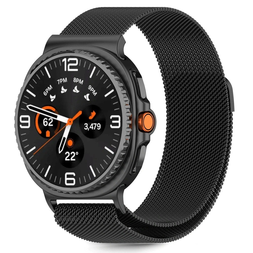 Tech-Protect Samsung Galaxy Watch 9 / 8 / 8 Classic (40 / 44 / 46mm) Milanse Band Rustfri Stål Rem - Sort