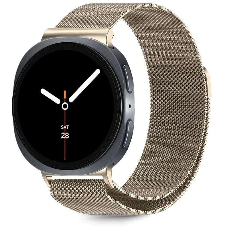Tech-Protect Samsung Galaxy Watch 8 / 8 Classic (40 / 44 / 46mm) Milanse Band Rustfri Stål Rem - Starlight