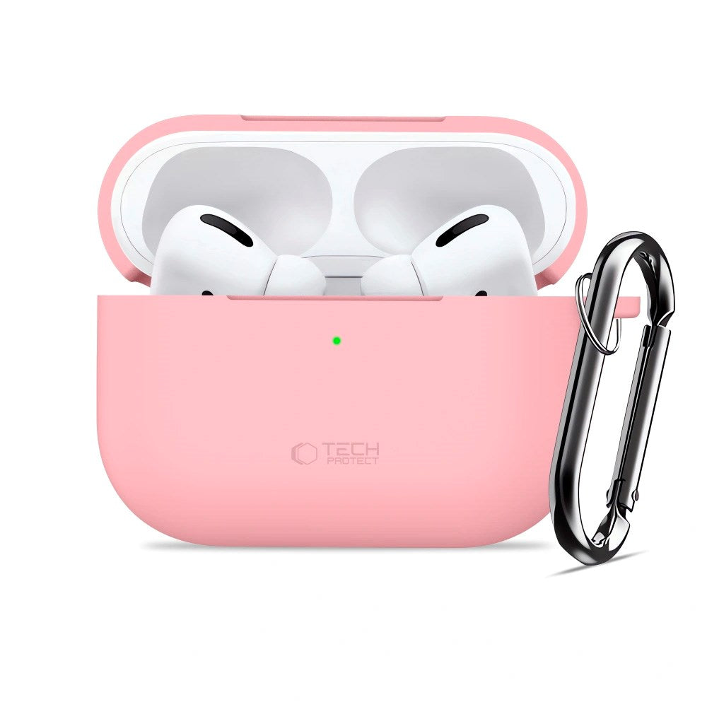 Tech-Protect - Apple AirPods Pro (3. gen.) Silicone Hook Cover - Lyserød