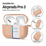Tech-Protect - Apple AirPods Pro (3. gen.) Silicone Hook Cover - Beige