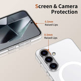 Tech-Protect Samsung Galaxy S25 MagSlim Bagside Cover - MagSafe Kompatibel - Mat Hvid