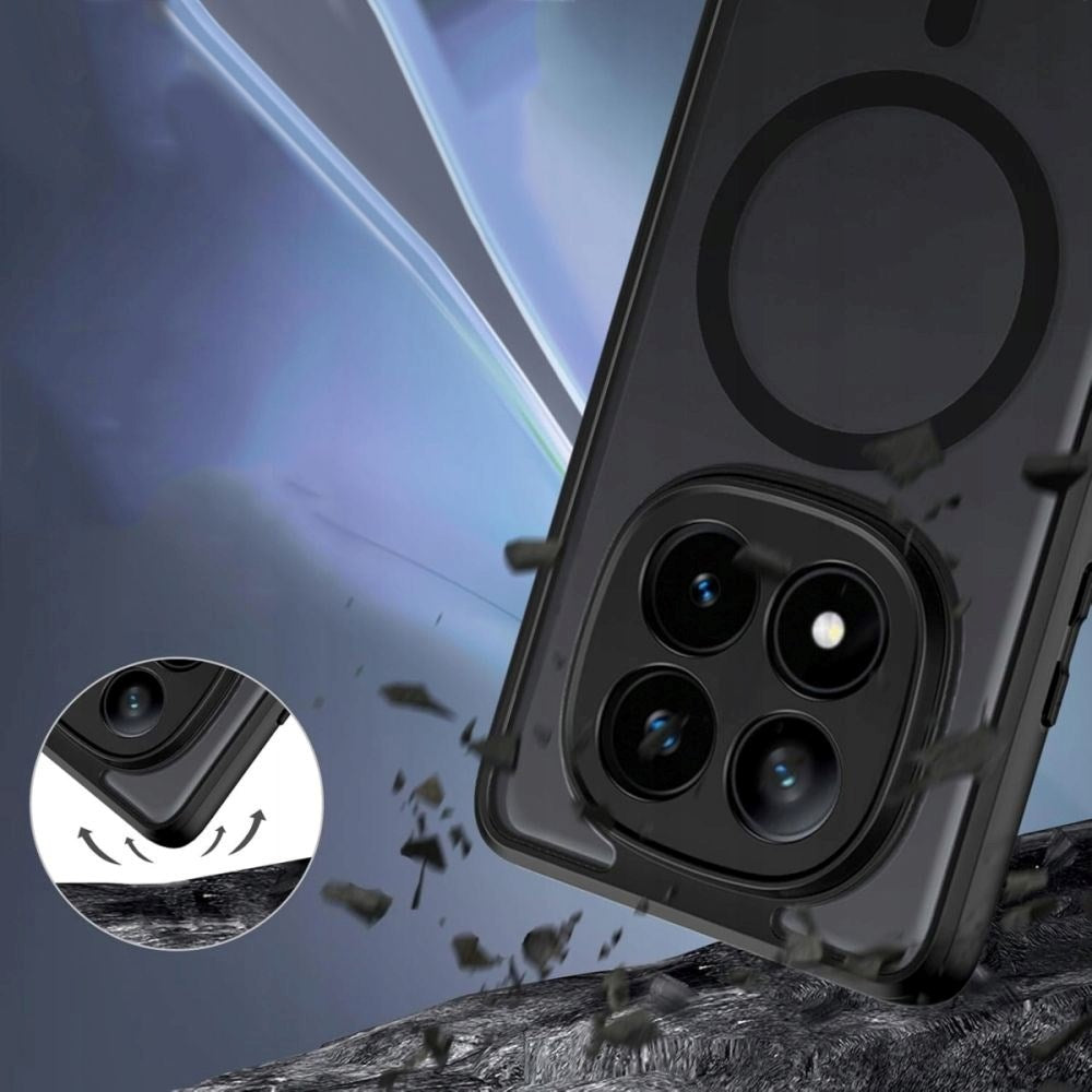 Xiaomi Redmi Note 14 Pro (5G) - Tech-Protect MagMat Plastik Cover - MagSafe Kompatibel - Gennemsigtig / Sort