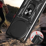 Xiaomi Redmi Note 14 Pro+ Camshield m. Magnetisk Fingerring & Ståfunktion - Sort