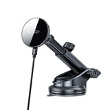 Tech-Protect - 15W Magnetisk Trådløs Oplader til Bil - Dashboard & Ventilation - MagSafe Kompatibel - Sort