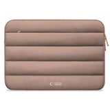 Tech-Protect Fluffy MacBook / Laptop 13-14" Sleeve m. Ekstra Lynlåslomme - Maks. Mål: 25 x 35cm - Beige