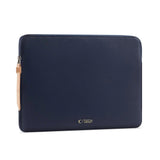 Tech-Protect MacBook / Laptop 15-16" Computer Sleeve i Kunstlæder - Foret Inderside - Navy Blue