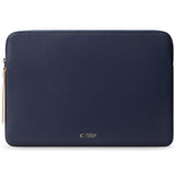 Tech-Protect MacBook / Laptop 15-16" Computer Sleeve i Kunstlæder - Foret Inderside - Navy Blue