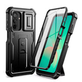 Tech-Protect - Samsung Galaxy A26 (5G) - Kevlar Pro Hårdt Plastik Cover m. Skærmbeskyttelse & Kickstand - Sort