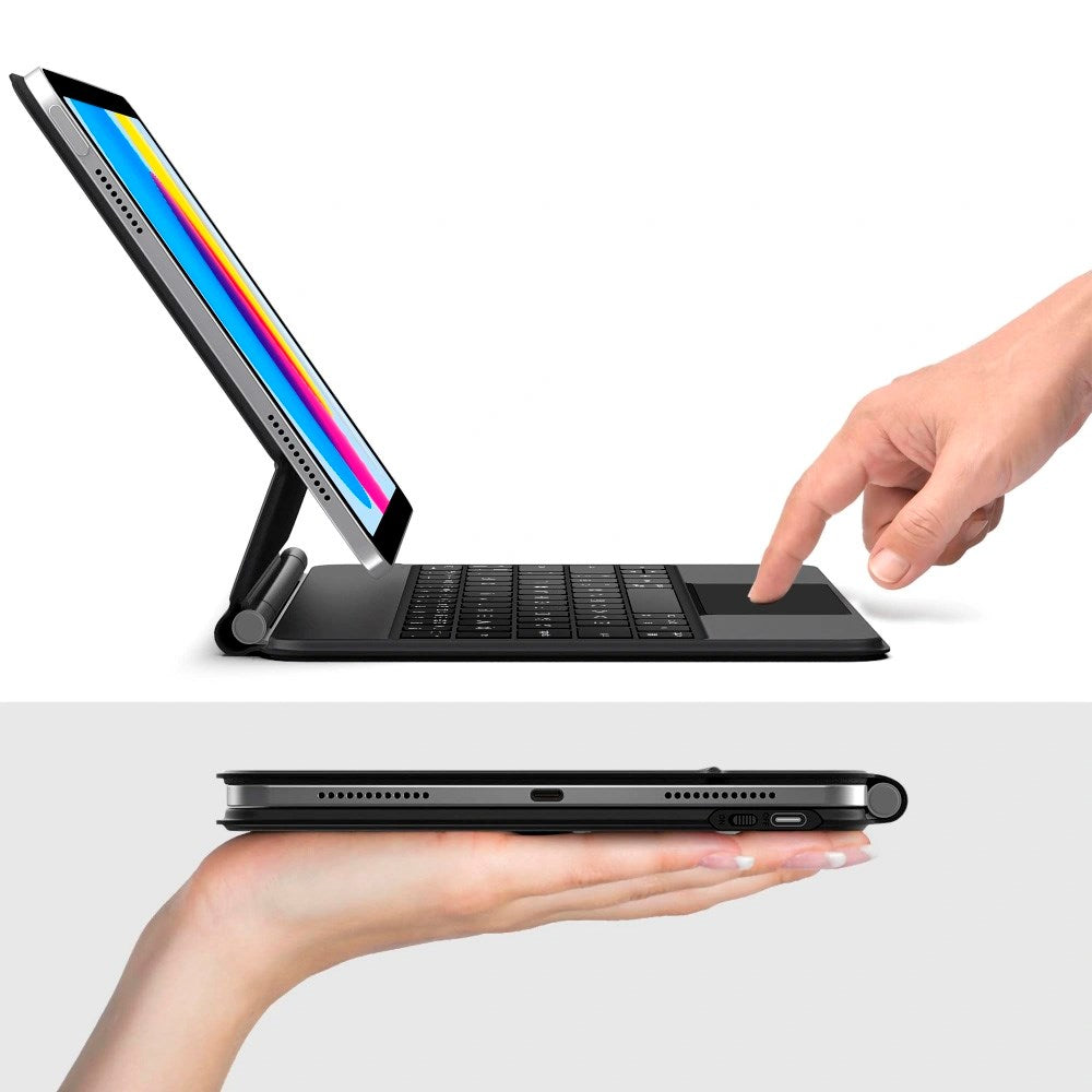 iPad 11" (2025) / 10.9" (2024/2022) Tech-Protect Keyboardcover  - Engelsk Tastatur - Sort