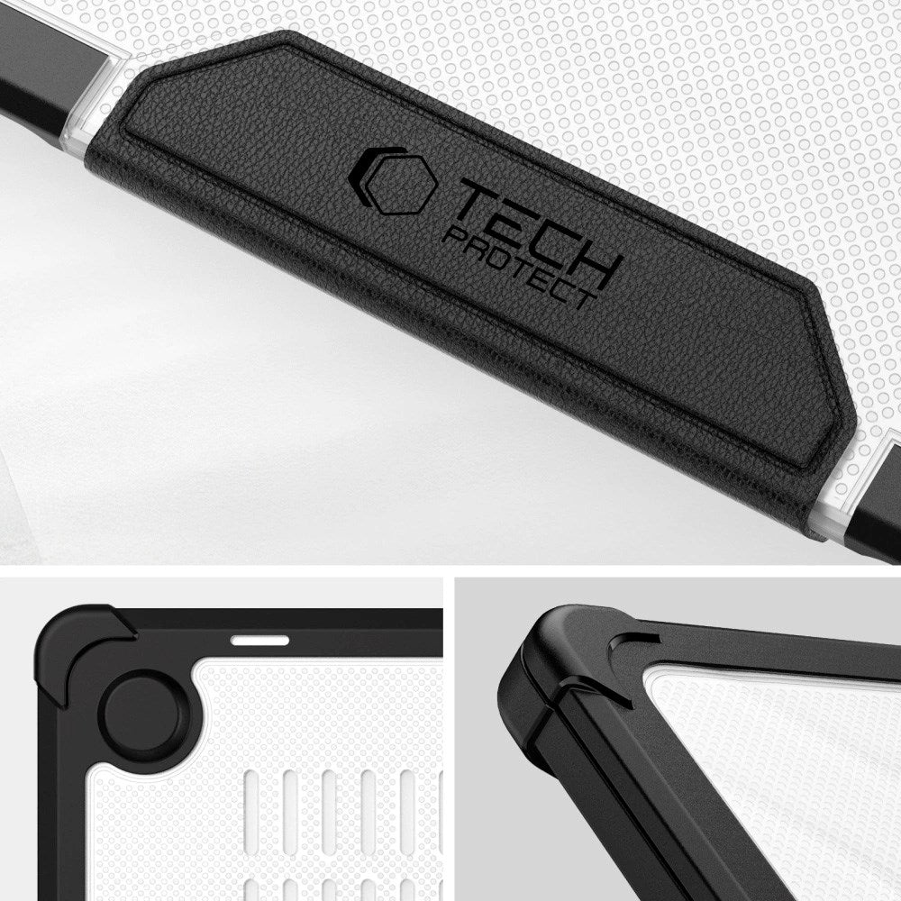MacBook Air 13" M2 / M3 / M4 (2022 - 2025) - Tech-Protect SmartShell Pro Cover - Sort / Gennemsigtig
