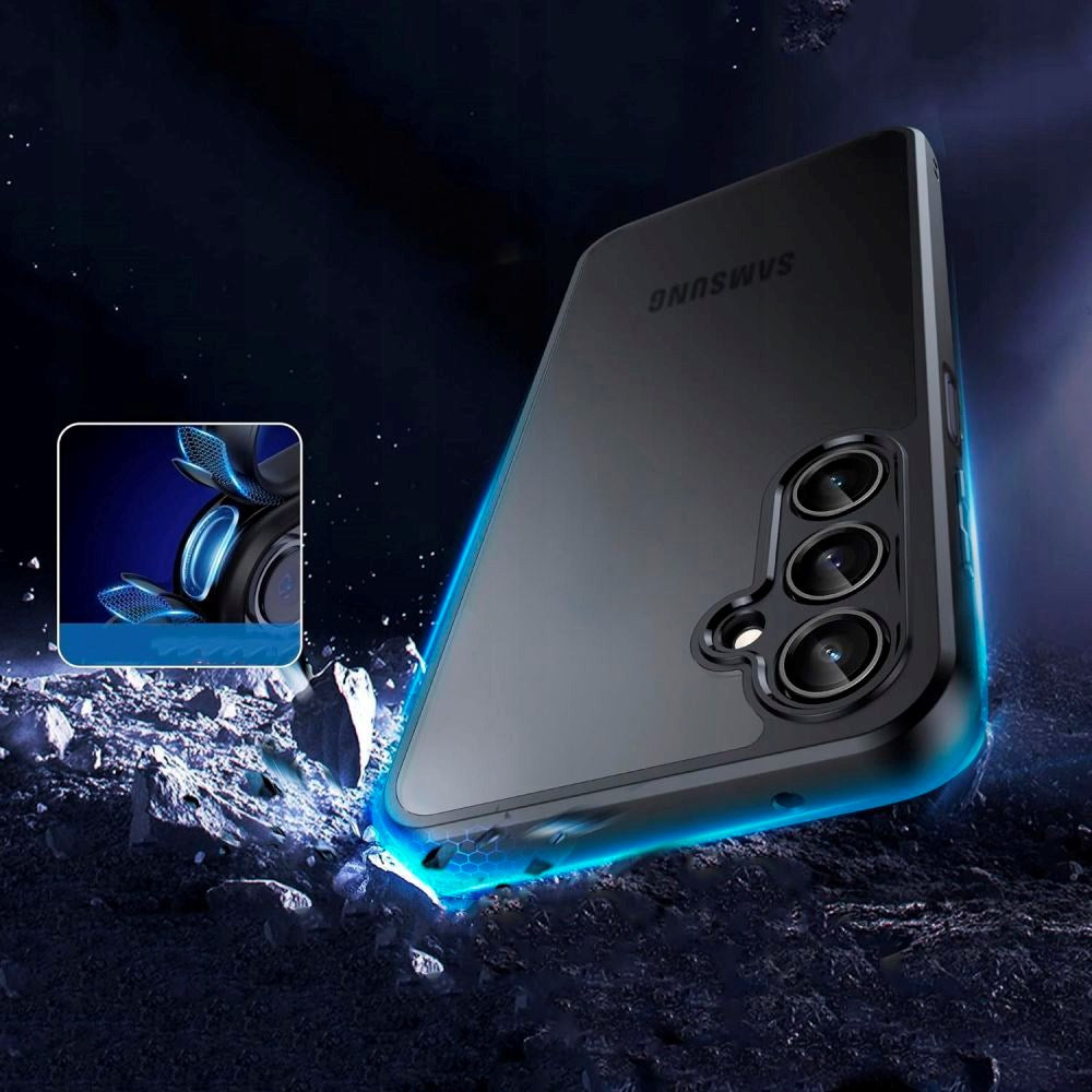 Motorola Moto G55 - Tech-Protect MagMat Plastik Cover - Gennemsigtig / Sort