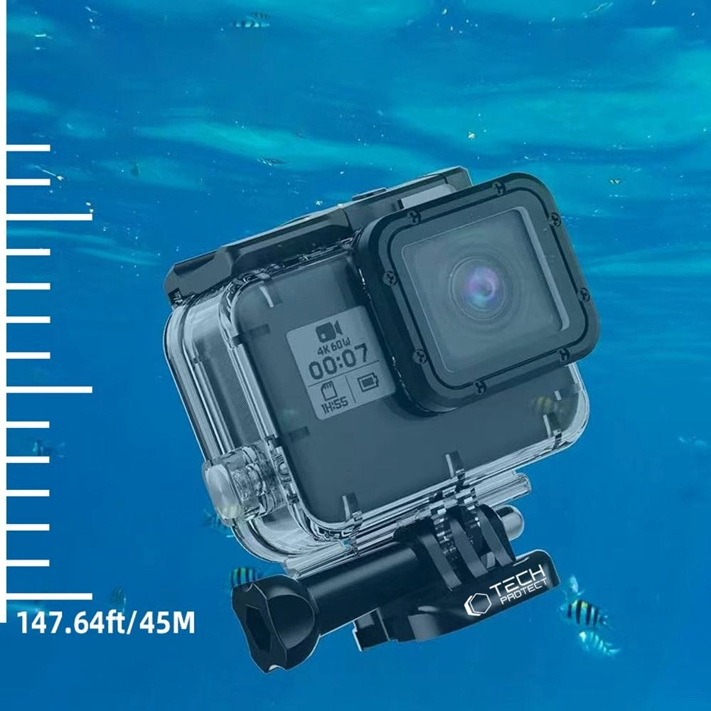 Tech-Protect GA200 Vandtæt Cover GoPro Hero 5 / 6 / 7 - Gennemsigtig