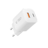 Tech-Protect 33W Vægoplader - 1x USB-A / 1x USB-C - Hvid