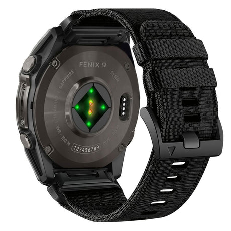 Universal Garmin 26mm QuickFit Classic Nylon Rem - Sort