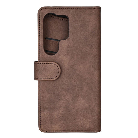 Samsung Galaxy S25 Ultra GEAR Classic Flip Cover Kunstlæder m. Kortholder - Brun