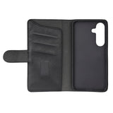 Samsung Galaxy S25 GEAR Classic Flip Cover Kunstlæder m. Kortholder - Sort