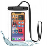 Tech-Protect Universal Waterproof Case Etui - Sort / Gennemsigtig (Maks. Mobil: 163 x 90 x 10 mm)