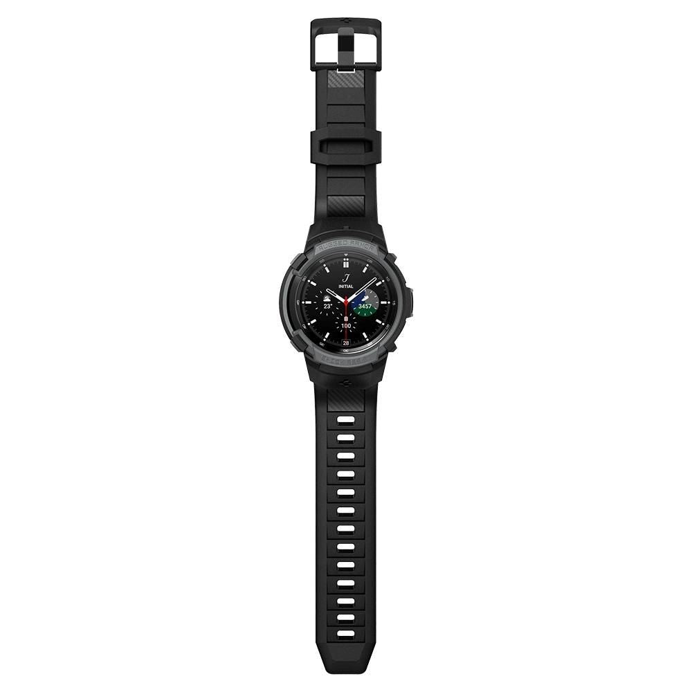 SPIGEN Samsung Galaxy Watch 4 Classic (46mm) Rugged Armor Pro Case - Plastik Cover m. Rem - Koksgrå